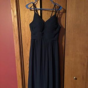Azazie navy bridesmaid dress